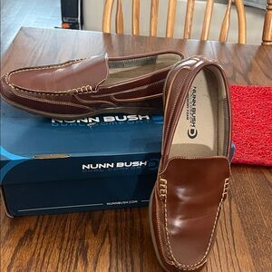 Nunn Bush Men's Leather Slip-On Loafers - Rich Brown